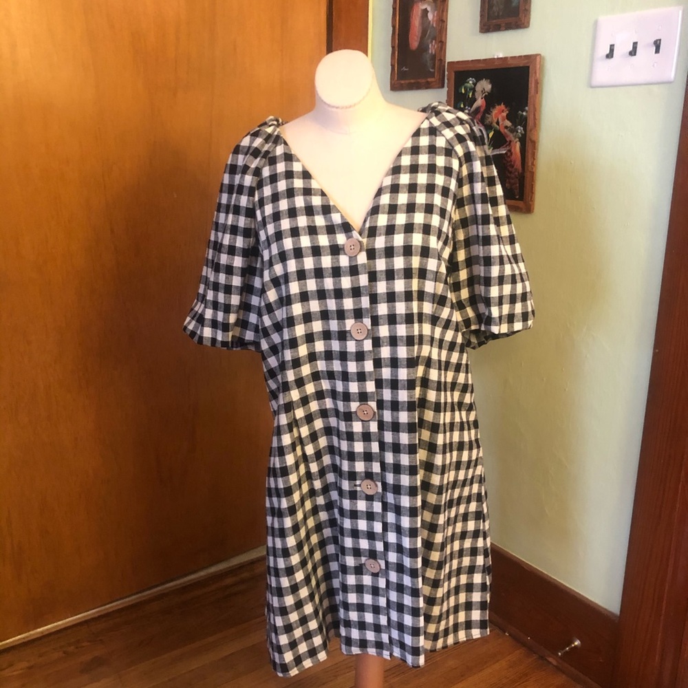 Zara Gingham/Plaid Dress.